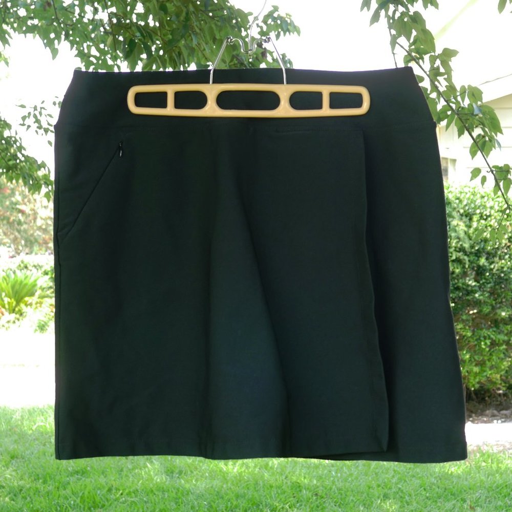 Black LL Bean Heavyweight A-Line Skort Size M